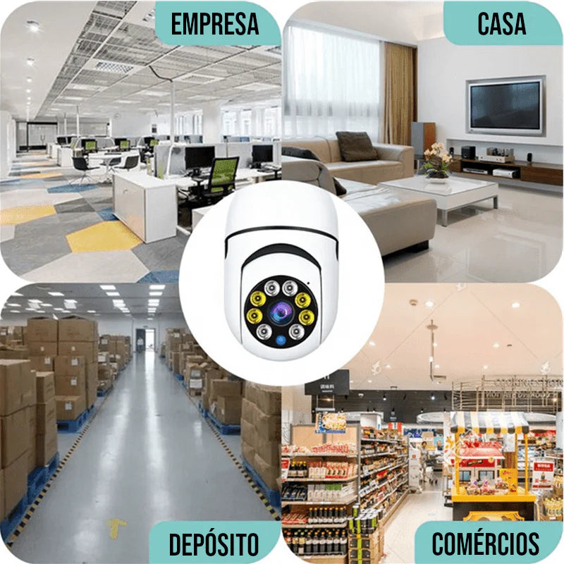 Câmera de Vigilância Inteligente Full HD Wi-Fi + Brinde Exclusivo (Compre 1 Leve 2)