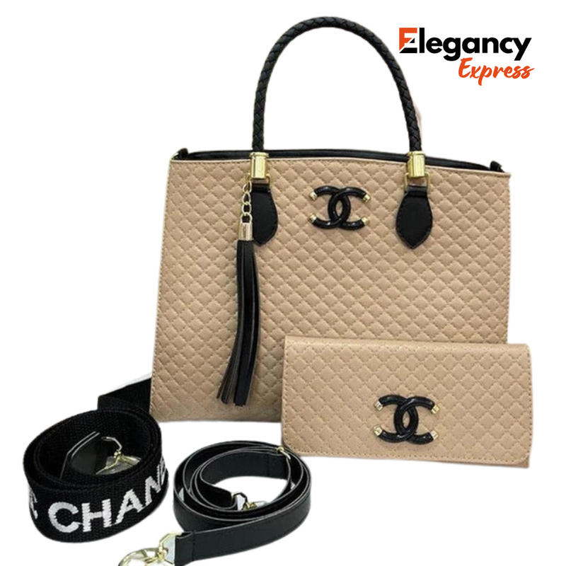 Kit Bolsa Chanel + Carteira e 2 Alças de Brinde